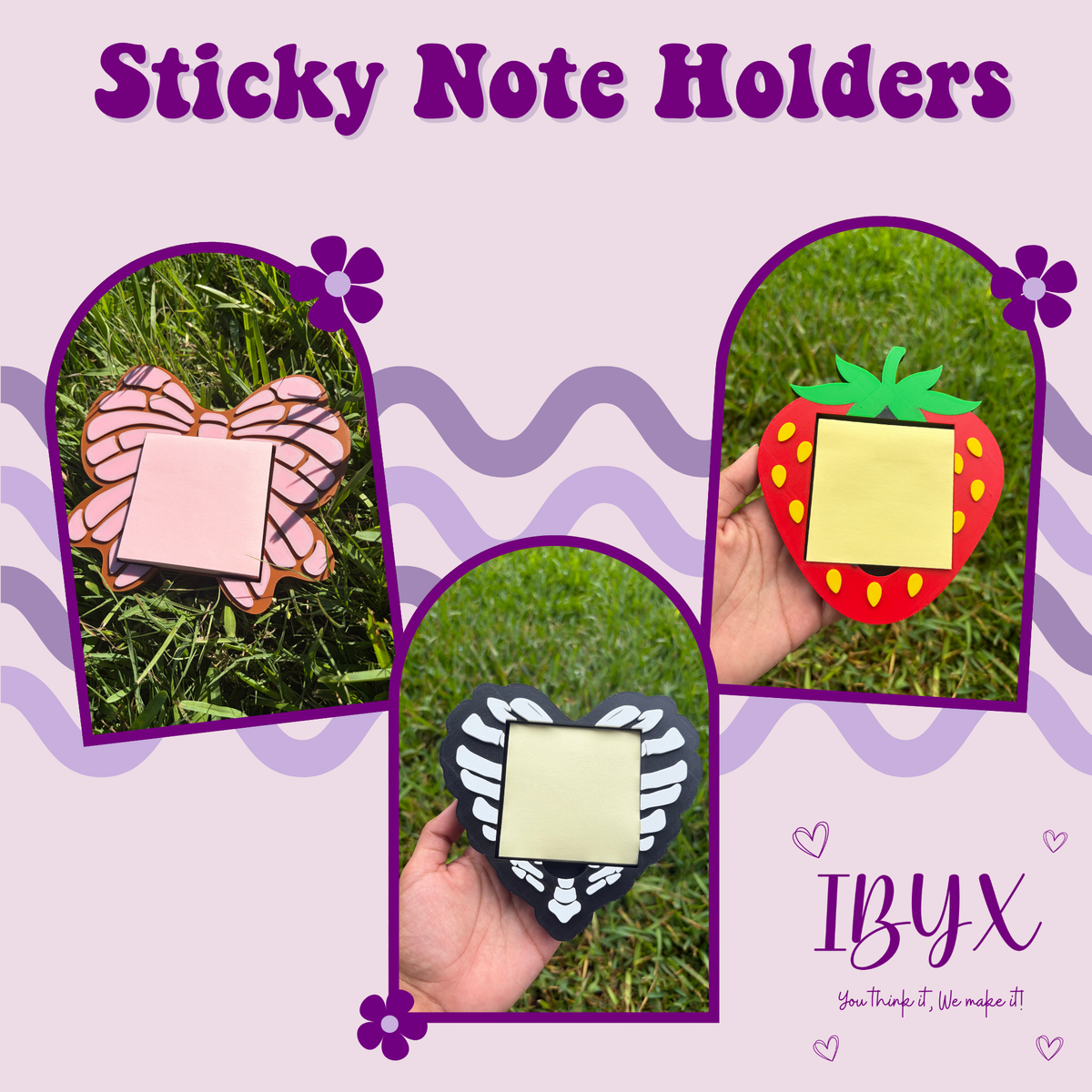 Sticky Note Holder - Concha Bow