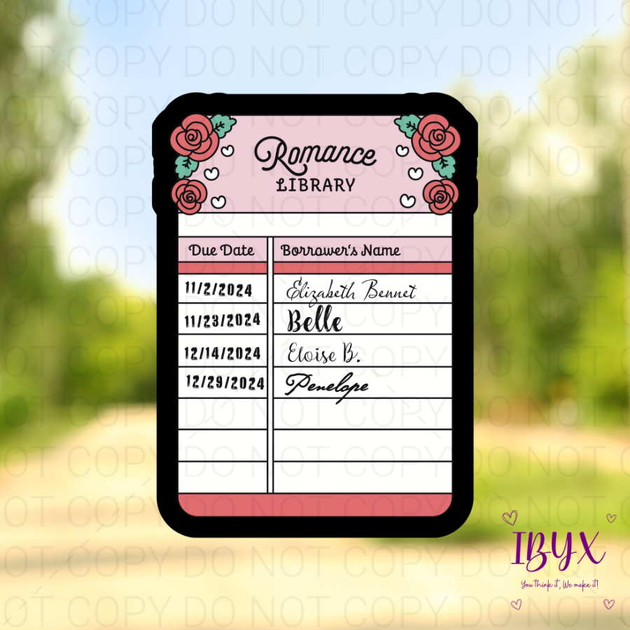 Romance Library Card