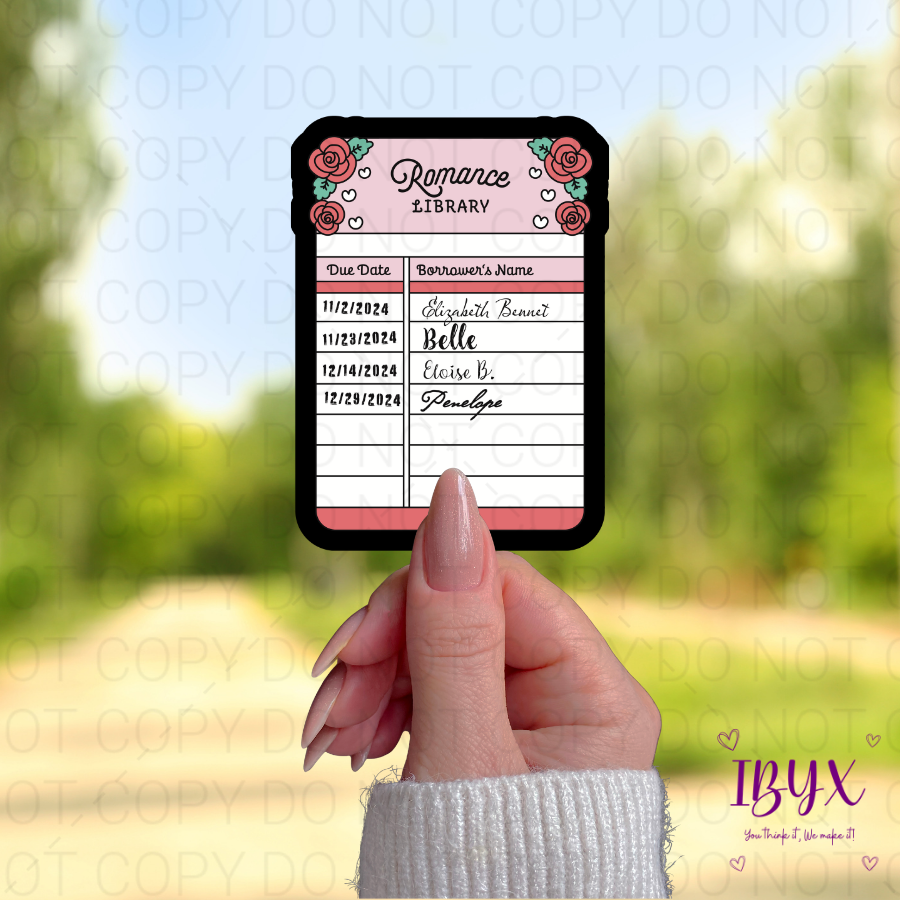 Romance Library Card