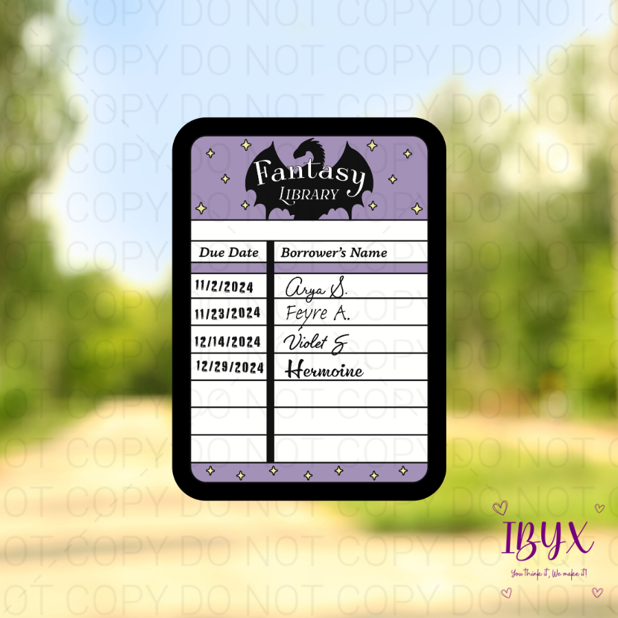 Fantasy Library Card