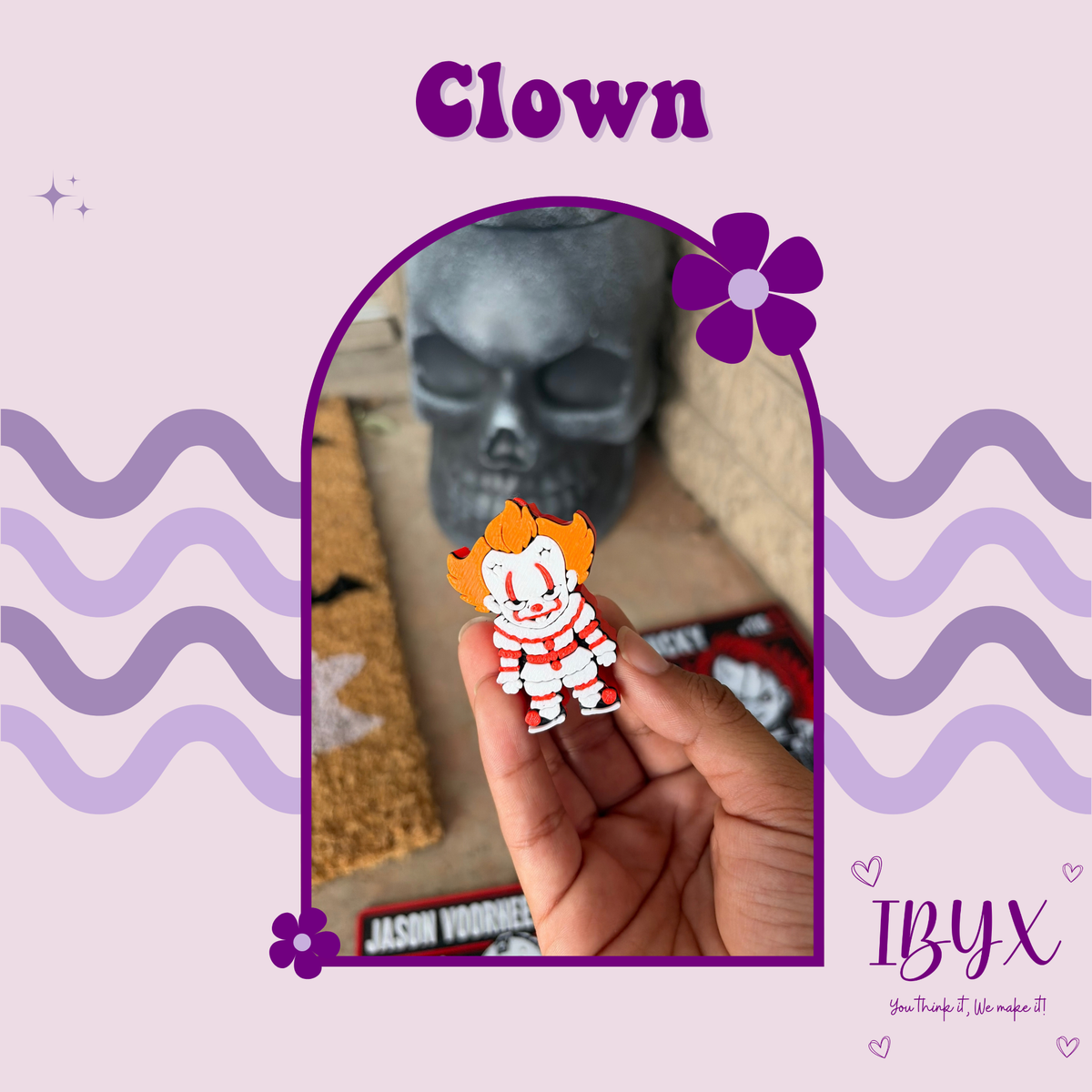Straw Topper - Clown